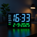ساعت دیجیتال دیواری و رومیزی  LED مدل 2204 - تصویر 3