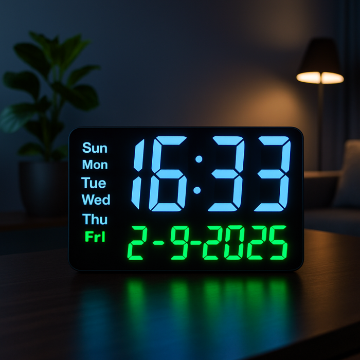 ساعت دیجیتال دیواری و رومیزی  LED مدل 2204 - تصویر 3