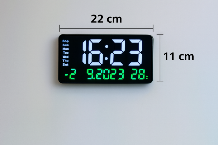 ساعت دیجیتال دیواری و رومیزی  LED مدل 2204 - تصویر 12
