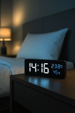 ساعت دیواری و رو میزی دیجیتال LED مدل 3818 - تصویر 2