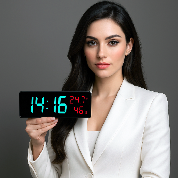 ساعت دیواری و رو میزی دیجیتال LED مدل 3818 - تصویر 9