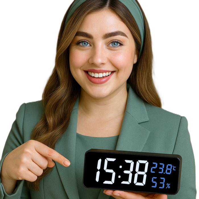 ساعت دیواری و رو میزی دیجیتال LED مدل 3818 - تصویر 1
