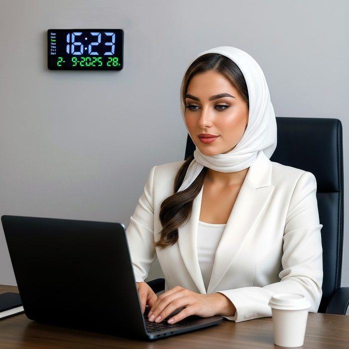 ساعت دیجیتال دیواری و رومیزی  LED مدل 2204 - تصویر 2