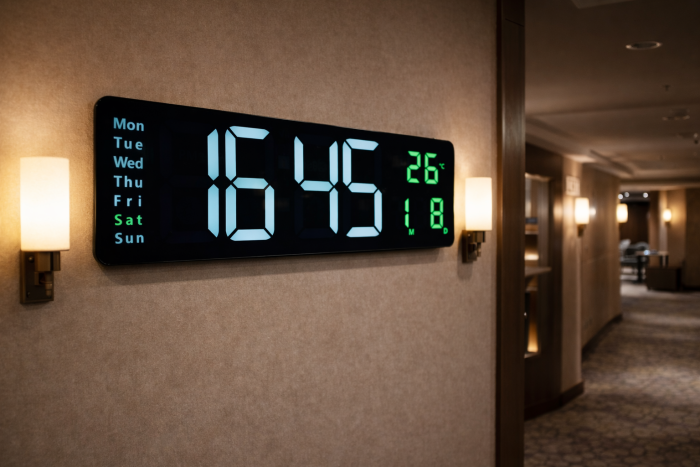 ساعت دیجیتال دیواری و رومیزی LED مدل 6626  نمایشگر غول‌پیکر با ریموت کنترل - تصویر 2