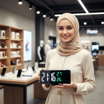 ساعت دیجیتال رومیزی ،پرژکتوری با نمایش دما و رطوبت - تصویر 7