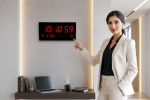 ساعت دیجیتال بسیار بزرگ 4622 دیواری  با ثانیه شمار،تقویم ،دماسنج - تصویر 6